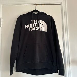 The North Face men’s Sz: L Hoodie Sweatshirt black half dome Logo Pullover.